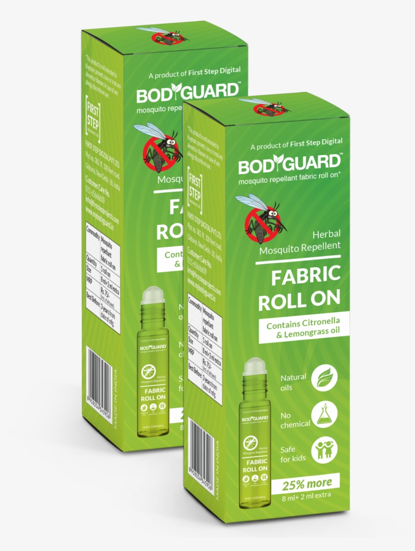 Bodyguard Herbal Fabric Roll On With Citronella & Lemongrass - Lemongrass Packing, transparent png #5876869