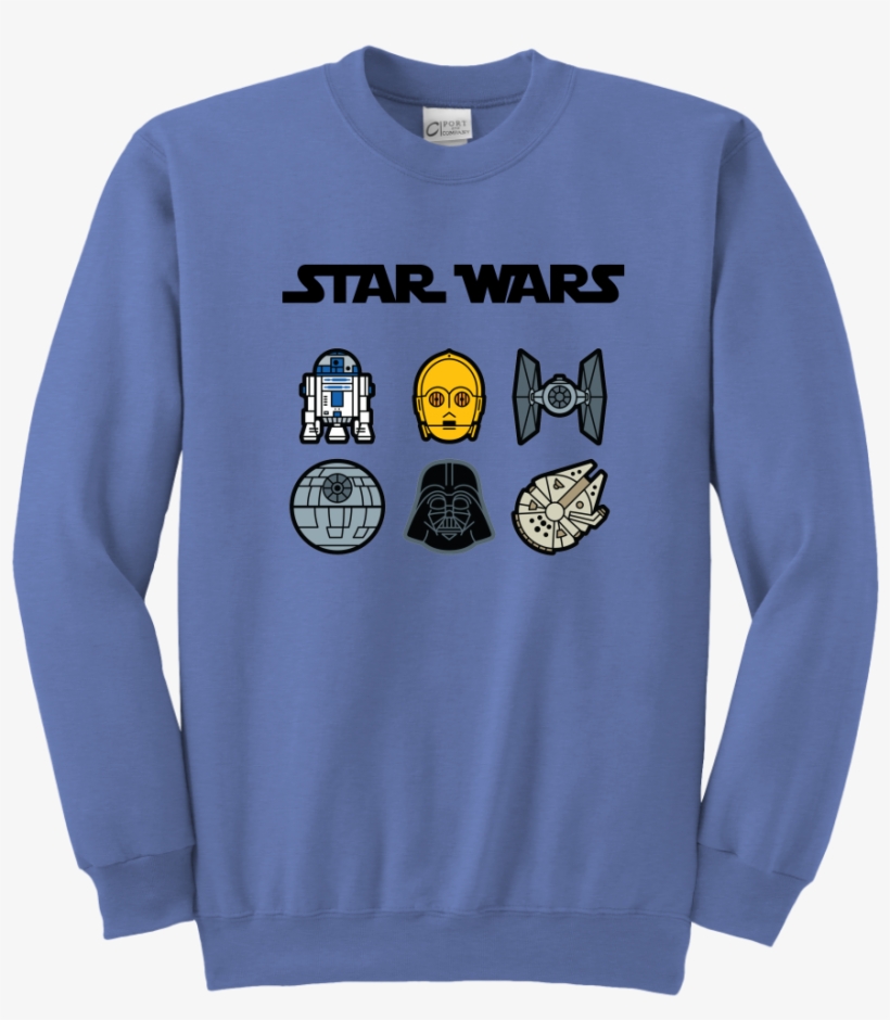 Characters Star Wars Darth Vader R2d2 C3po Youth Crewneck, transparent png #5877061
