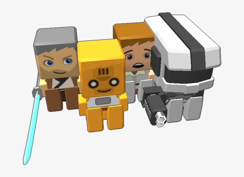 Obi-wan Kenobi Luke Skywalker C3po R2d2 Storm Troopers, transparent png #5877364