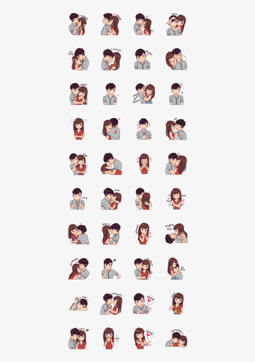 Cute, Funny, Lovely Couple Sticker For Those Who In - Super Junior Whatsapp Stickers, transparent png #5877726
