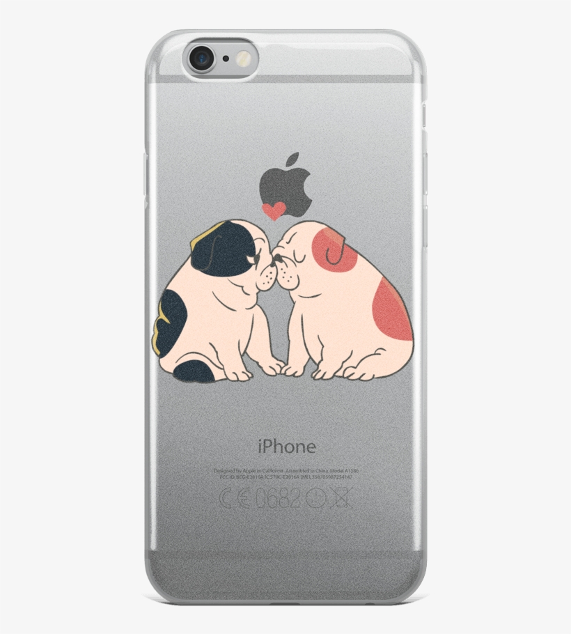 English Bulldog Kisses Iphone Case - English Bulldog Kisses Tote Bag - 16" X 16" By Huebucket, transparent png #5878446