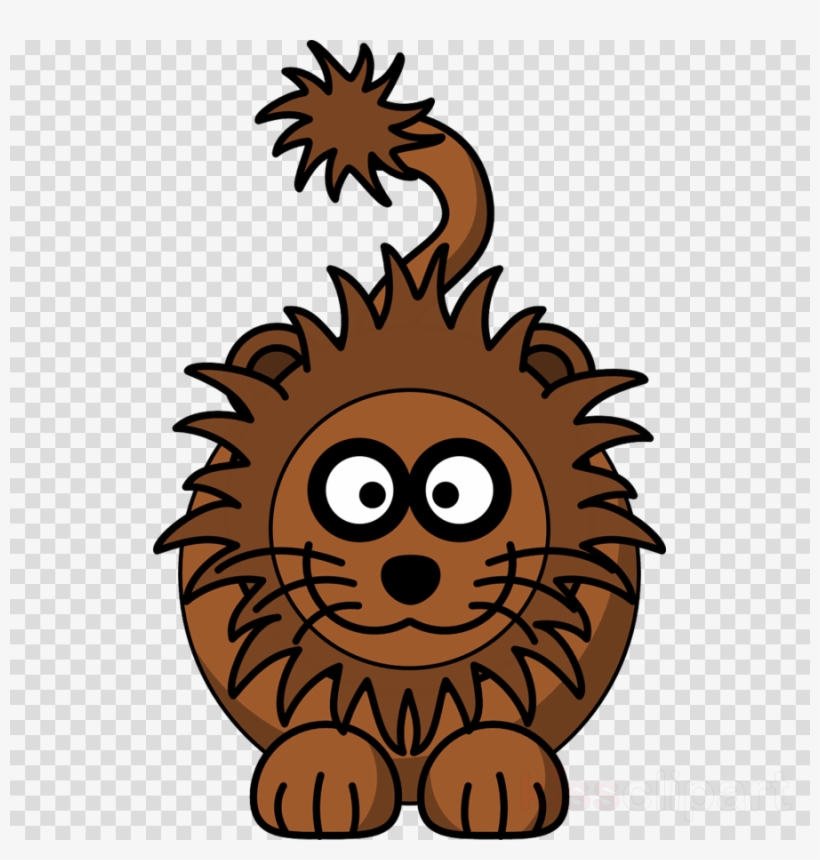 Blue Lion Cartoon Clipart Lion Clip Art, transparent png #5878826