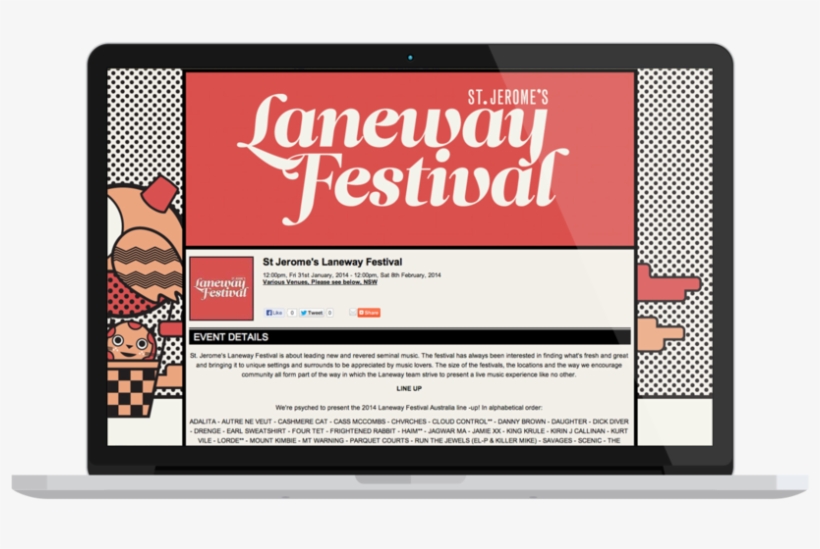 15 Moshtixwebsite Skinnedeventpage2 - St Jerome's Laneway Festival, transparent png #5880074