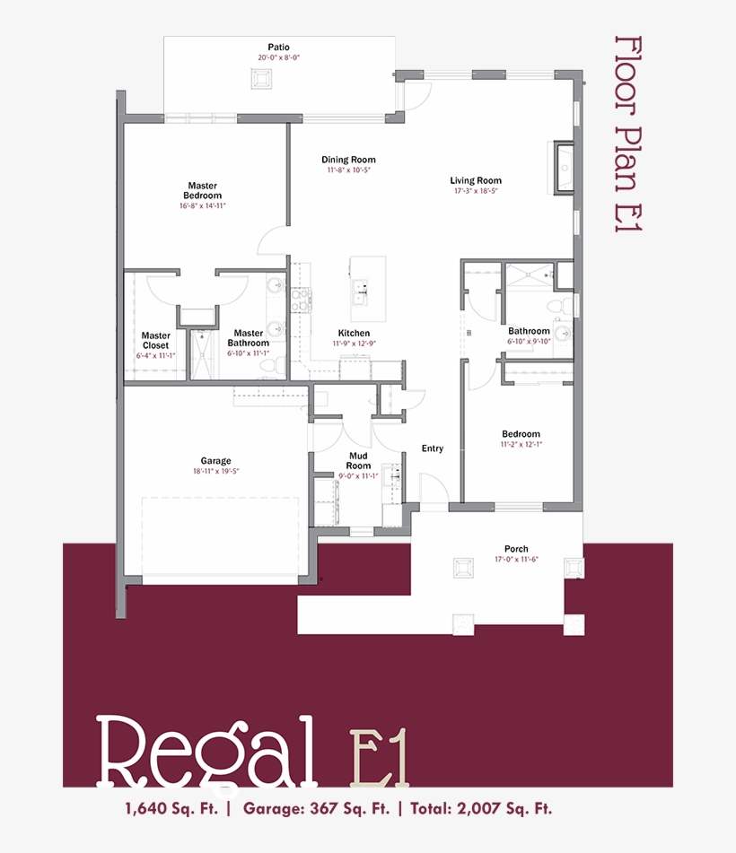 Regal E1 Floor Plan - Floor Plan, transparent png #5883005