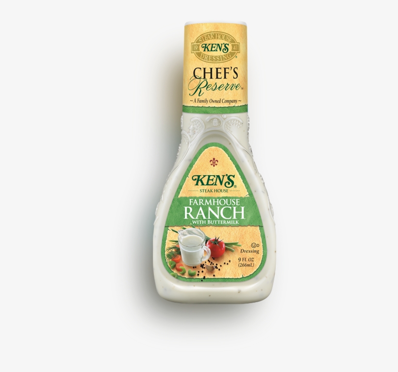 Chef's Reserve Farmhouse Ranch With Buttermilk - Ken's Steakhouse Farmhouse Ranch With Buttermilk Dressing, transparent png #5883783