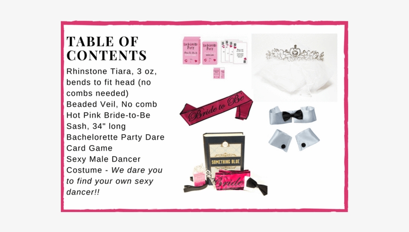 Something Blue Bachelorette Party Kit W/tiara Sash - Something Blue Bachelorette Party Kit Gift Favor Supplies, transparent png #5883993