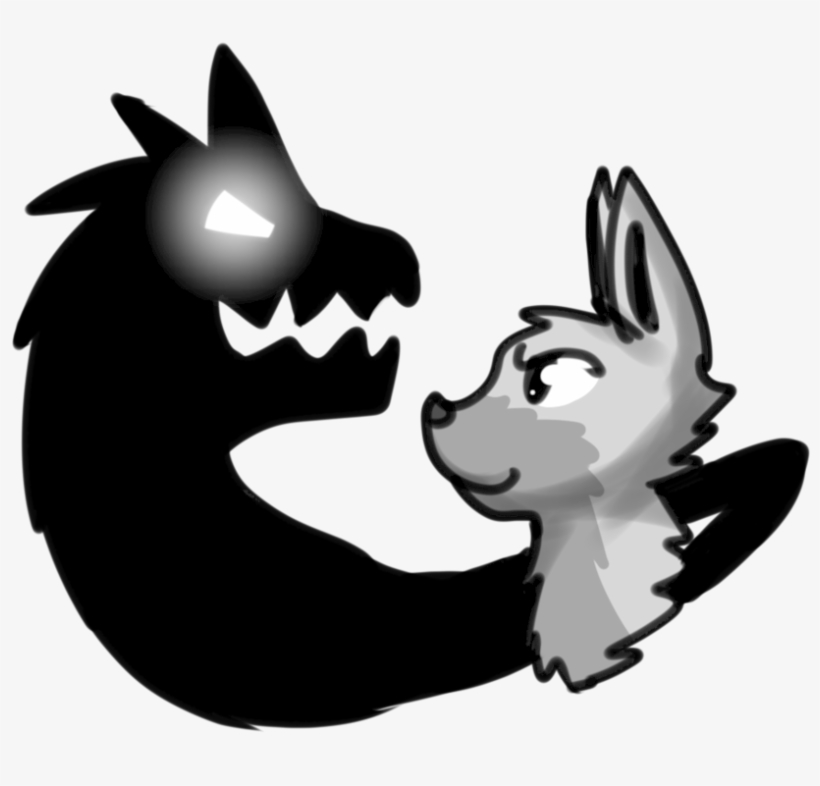 Shadow Of Evil Png Svg Black And White Stock - Shadow Wolf Evil, transparent png #5885760
