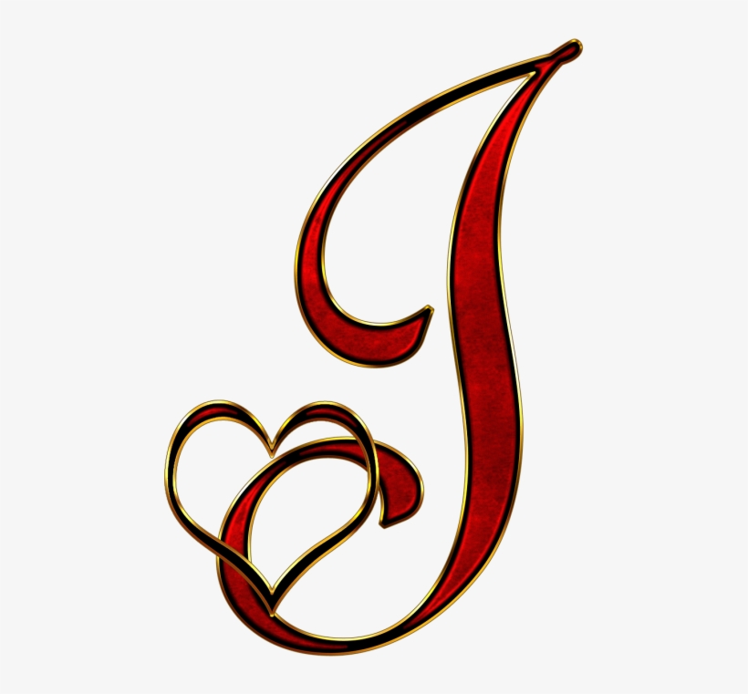 Alphabet J In Heart, transparent png #5886759