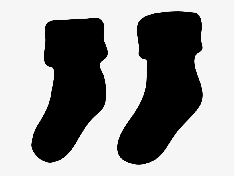 Picture Free Stock Black Socks Clip Art At Clker - Clip Art Black Socks, transparent png #5886930