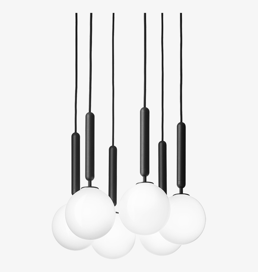 Nuura Miira 4 Chandelier Rock Grey/opal, transparent png #5887598