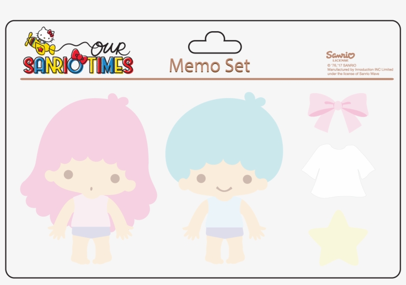 公仔紙便利貼套裝 Little Twin Stars - Cartoon, transparent png #5888506