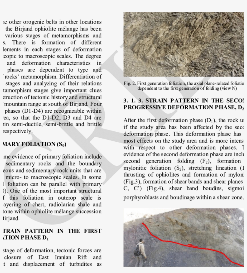 Over Thrusting Of Ophiolite Mélange Units - Document, transparent png #5888559