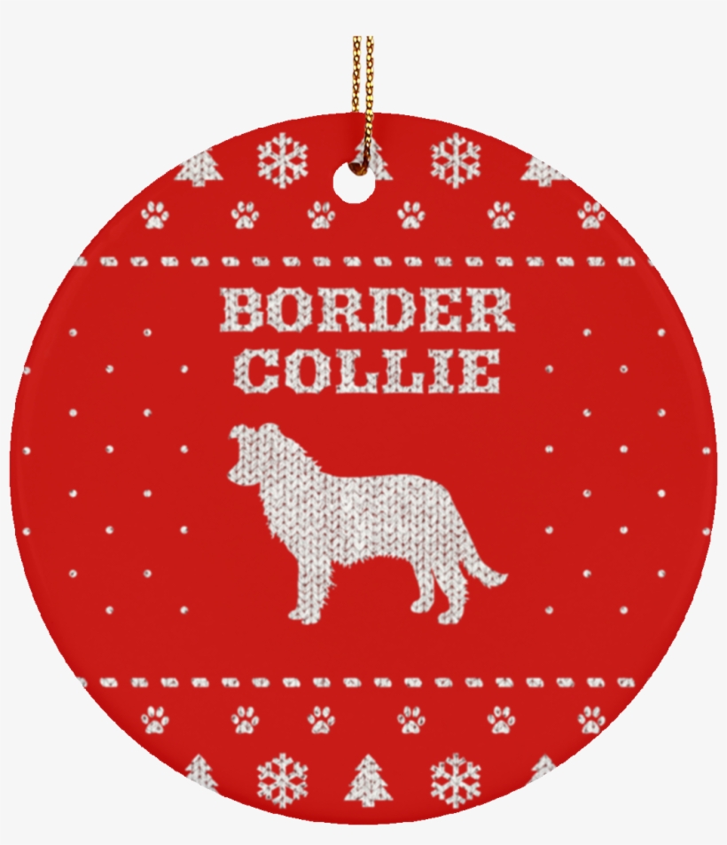 Collie Ceramic Circle Ornament - Christmas Ornament, transparent png #5888608