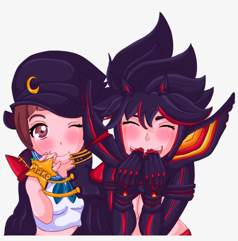 Mako And Ryuko~ - Cartoon, transparent png #5889118