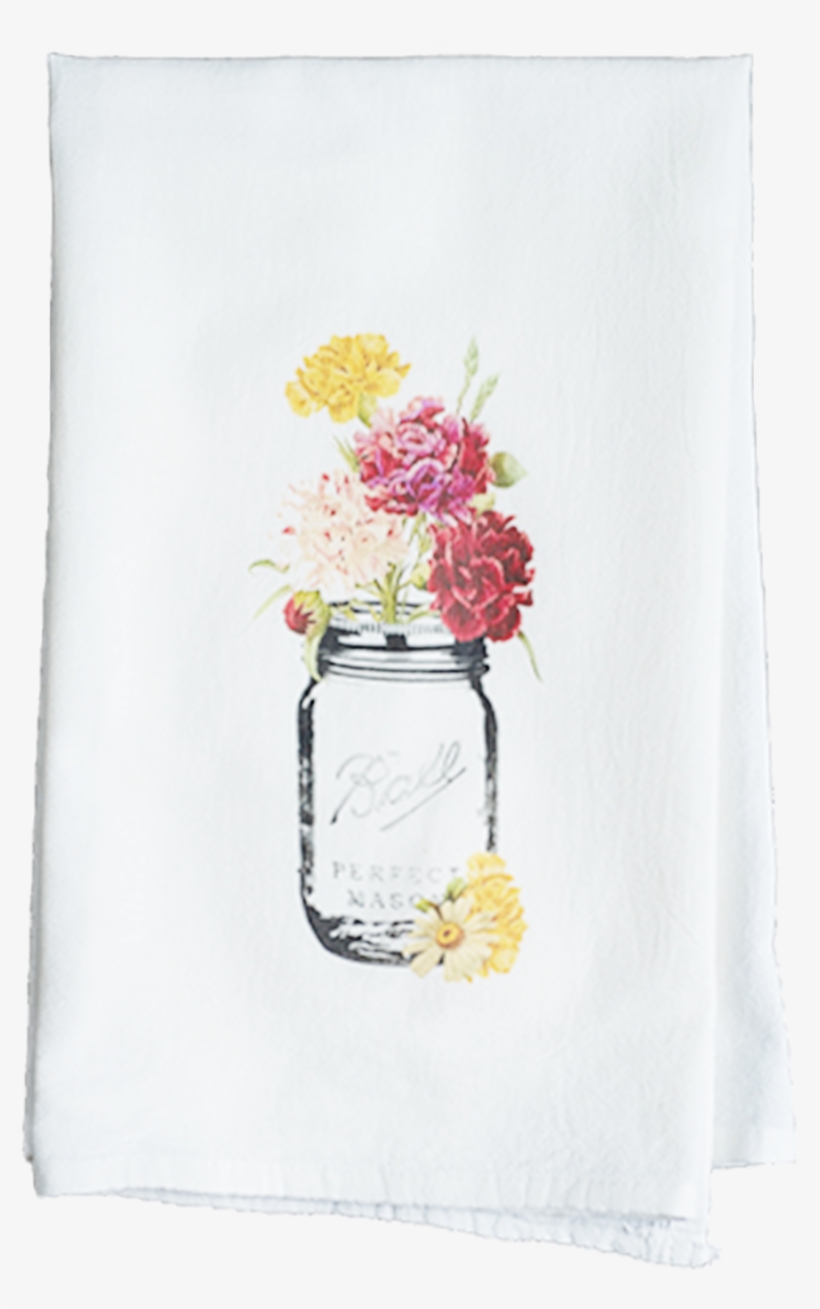 Floral Mason Jar - Bouquet, transparent png #5889848