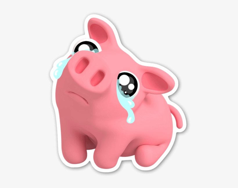 Rosa The Pig Sad Sticker - Rosa The Pig, transparent png #5890072