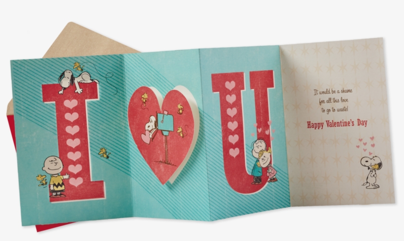 Peanuts® I Heart U Valentine's Day, transparent png #5890356