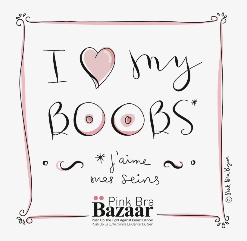I Love My Boobs - Soutien-gorge Rose, transparent png #5890713