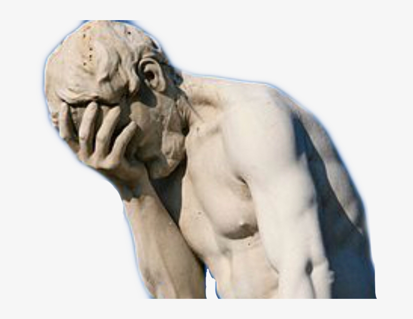 Statue Facepalm Man 1896 Freetoedit - Фейспалм Пнг, transparent png #5892204