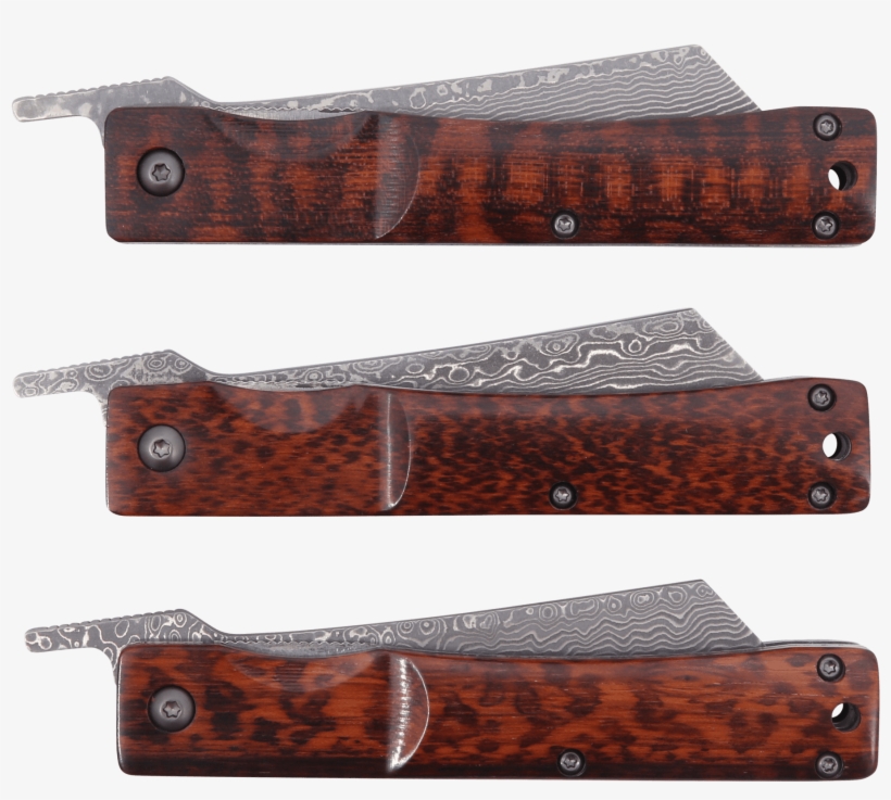 Traditional Japanese Damascus Folding Pocket Knife, transparent png #5892206