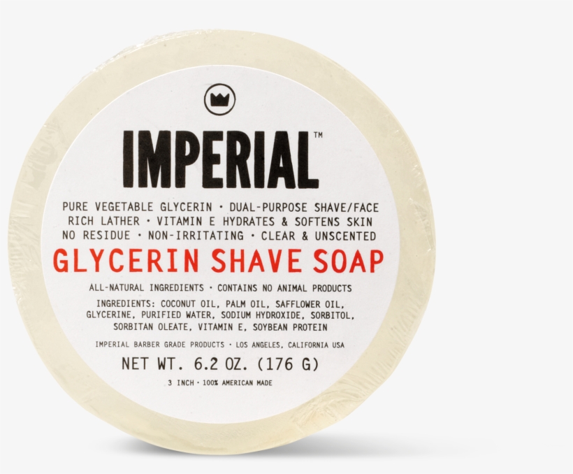 Glycerin Shave/ Face Soap Puck - Men's Imperial Barber Grade Products Glycerin Shave, transparent png #5892555
