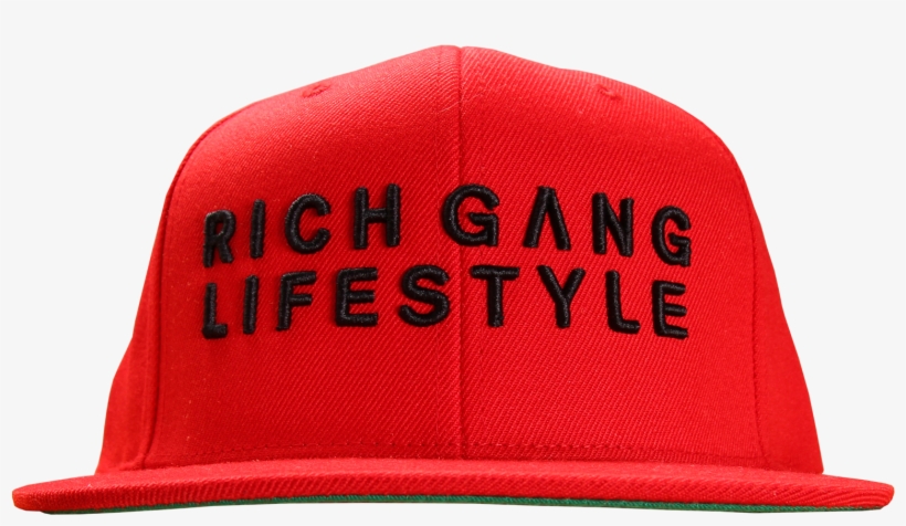 Rich Gang Lifestyle Red Snapback - Rich Hat Png, transparent png #5892789