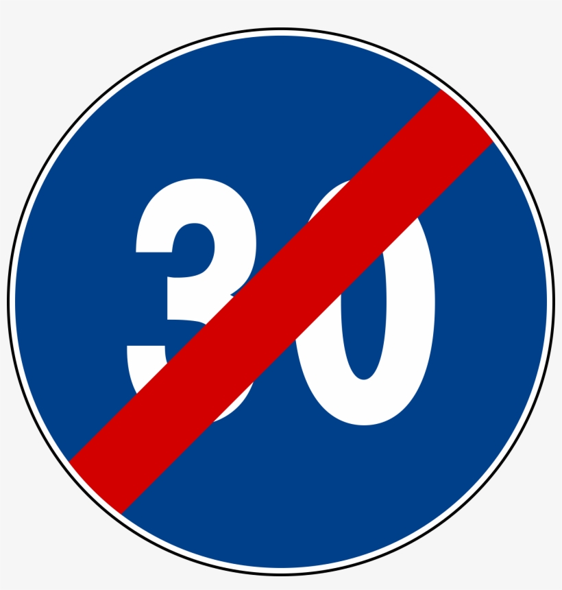 Open - German Minimum Speed Limit Sign, transparent png #5893781