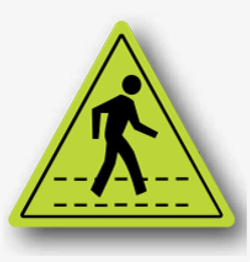 Glow In The Dark Visual Management Pedestrian Sign - Ergomat - Durastripe Triangular Peel & Stick Floor, transparent png #5894526