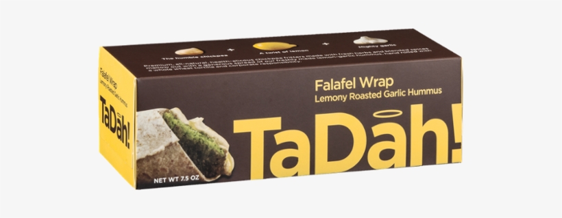 Tadah Falafel Wrap, Lemony Roasted Garlic Hummus -, transparent png #5894670