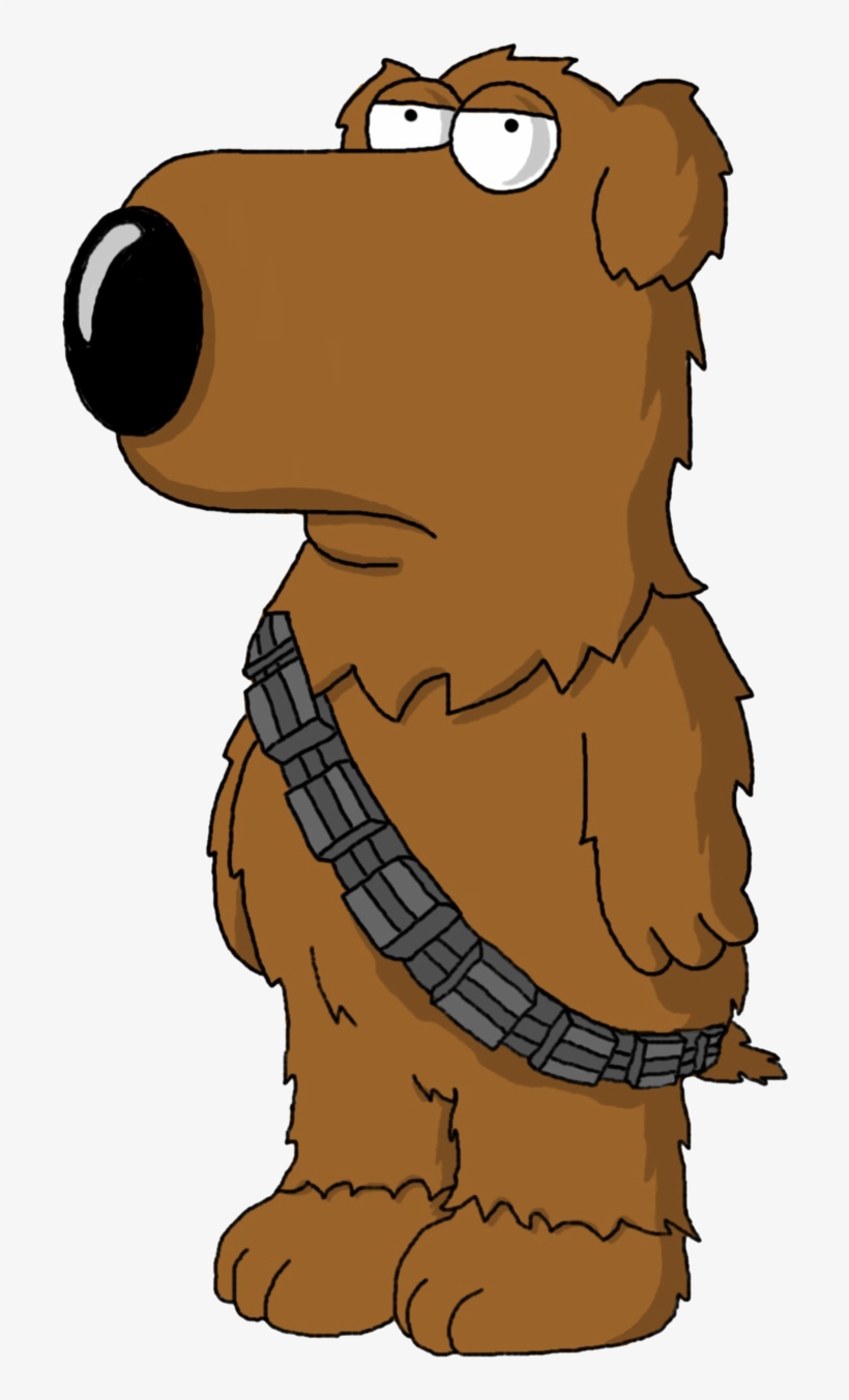 Star Wars Brian As Chewbacca Clipart Png Chewie Star - Family Guy Star Wars Brian, transparent png #5896251