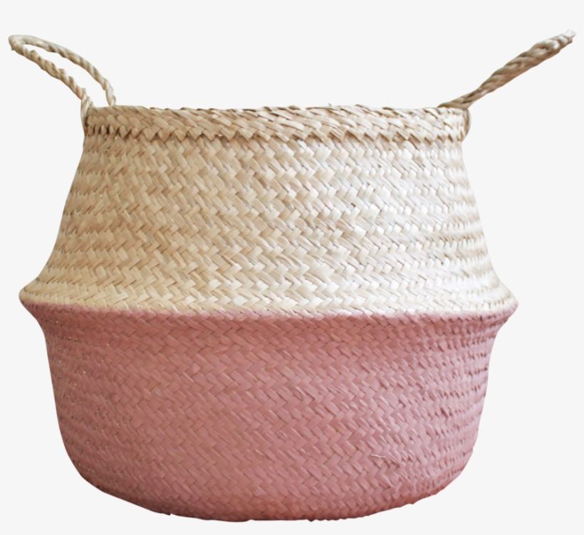 Antique Pink Basket - Benzara Attractive Styled Classy Seagrass Basket, transparent png #5897366