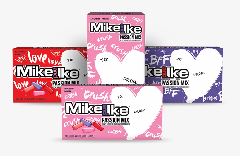 Passionmixproduct - Just Born Mike & Ike Passion Mix - 5 Oz Box, transparent png #5898585