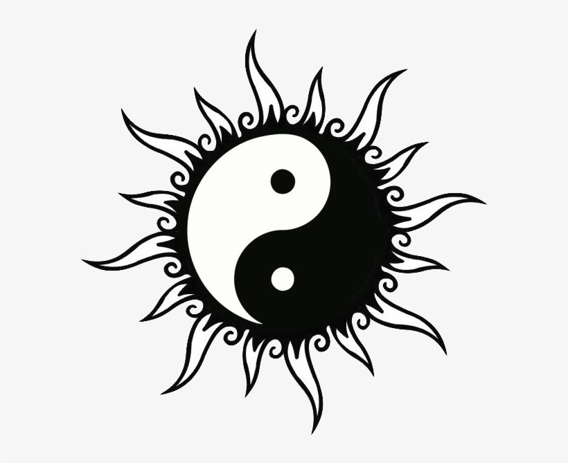 Drawn Sunshine Artistic - Sun Yin Yang Tattoo Designs, transparent png #590206