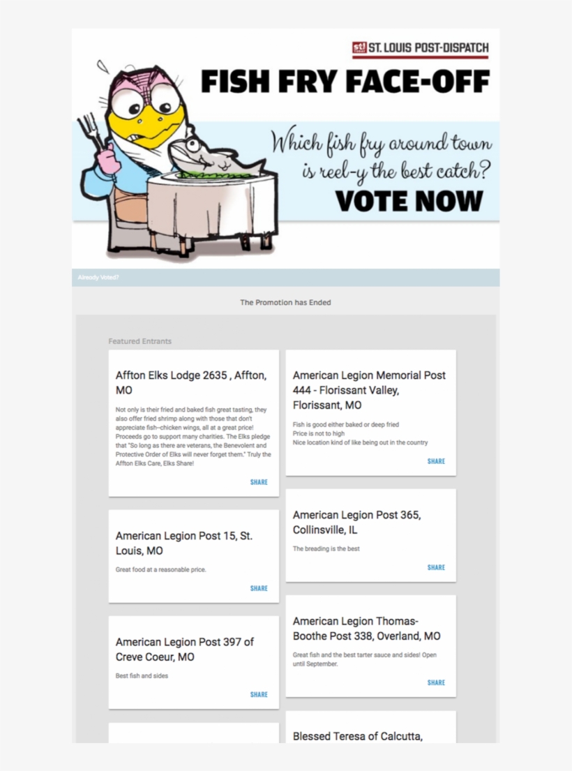 Stlpd Fish Fry Face Off Ballot - Ballot, transparent png #590417