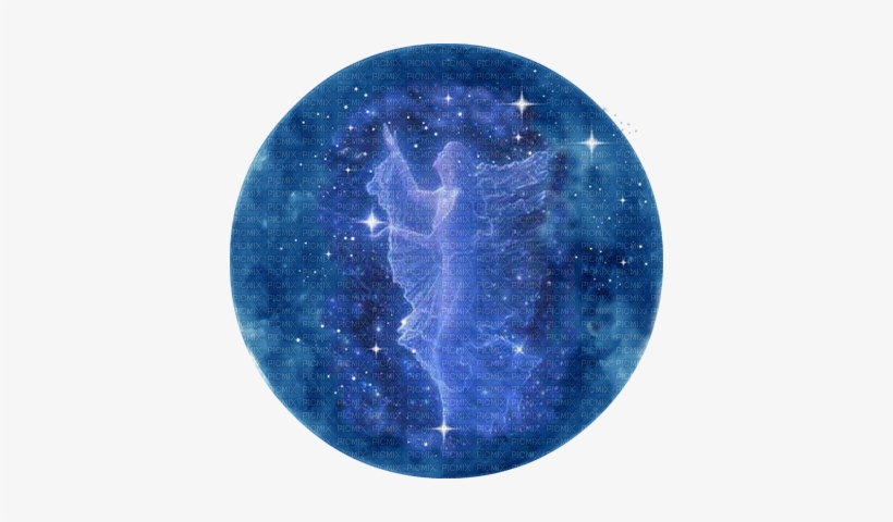 Angel Standing Blue Moon Night Sky - Spirit Guides, transparent png #590913