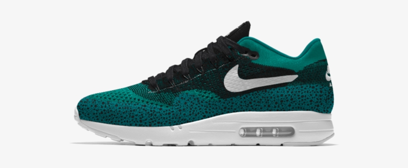 Black And Teal Nike Air Max - Nike Air Max 1 Ultra Flyknit Id Men's Shoe, transparent png #590937