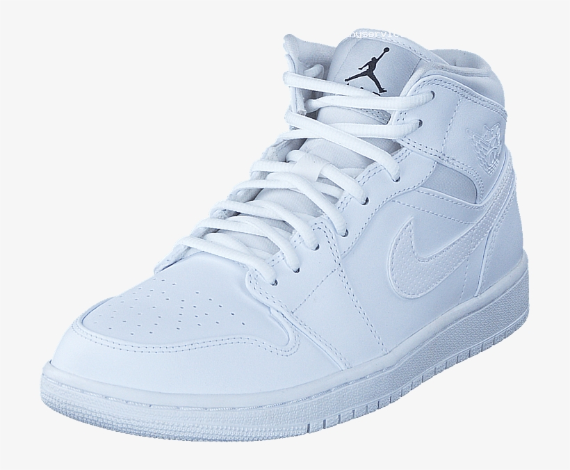 Nike Air Jordan 1 Mid Shoe White Black White 60033-11 - Supra Kengät, transparent png #591033