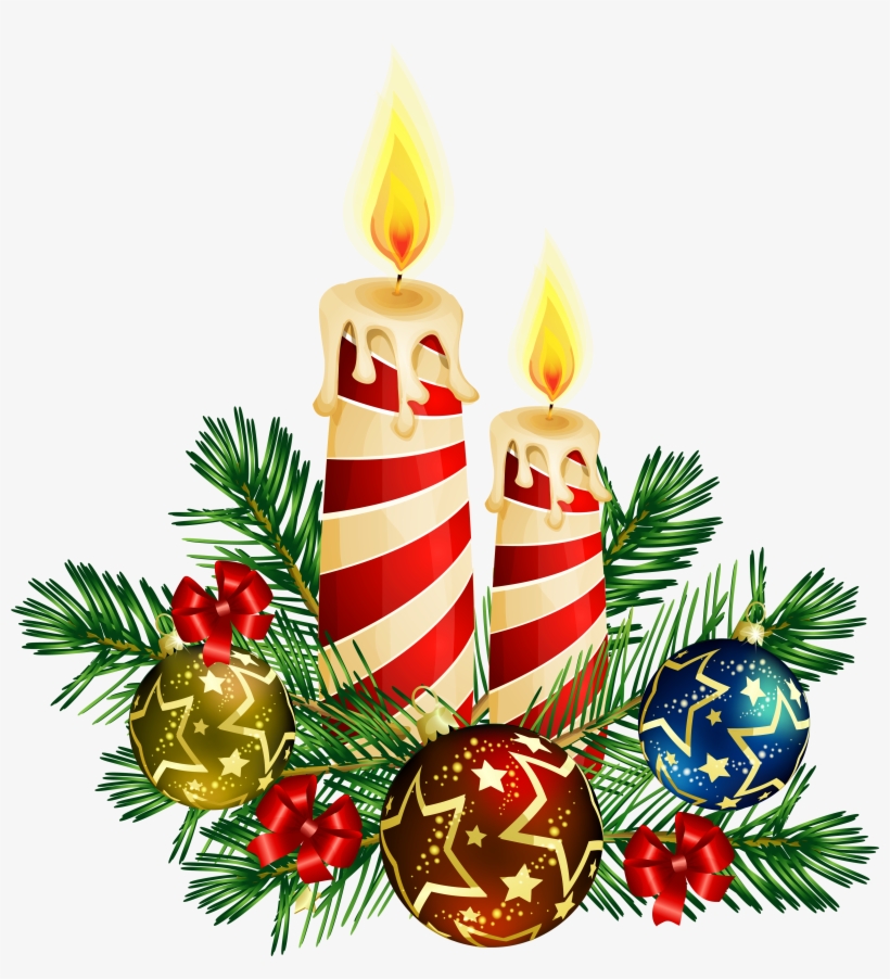 Transparent Christmas Candles Art - Christmas Candle Clipart, transparent png #591219