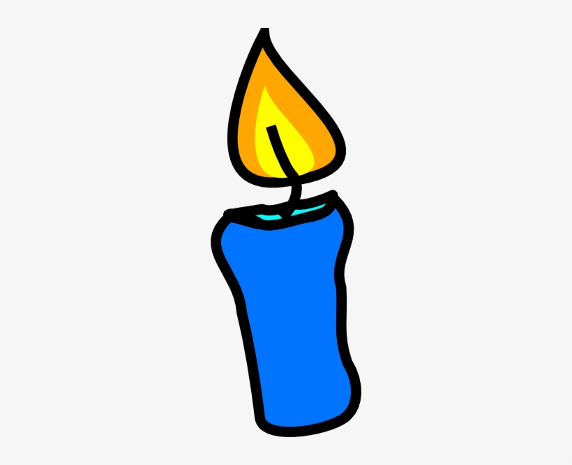 A Blue Color Candle Clipart - Candle Clipart No Background, transparent png #591342
