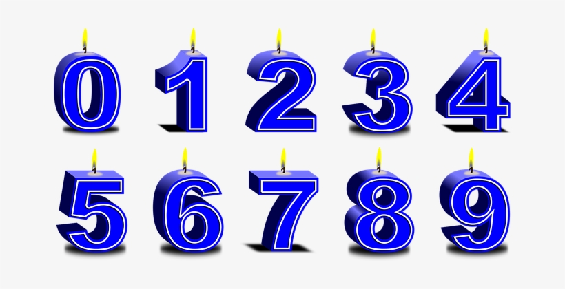 Numbers Candles Birthday Party Anniversary - Vela Numeros Png, transparent png #591399