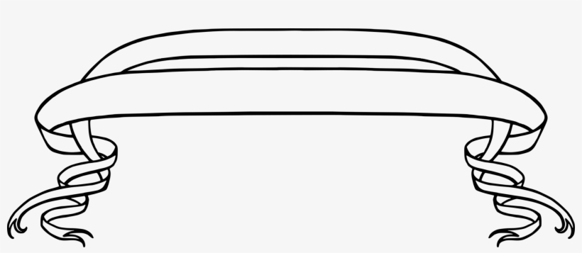White Ribbon Banner Black And White Computer Icons - Ribbon Banner Clip Black And White, transparent png #591503