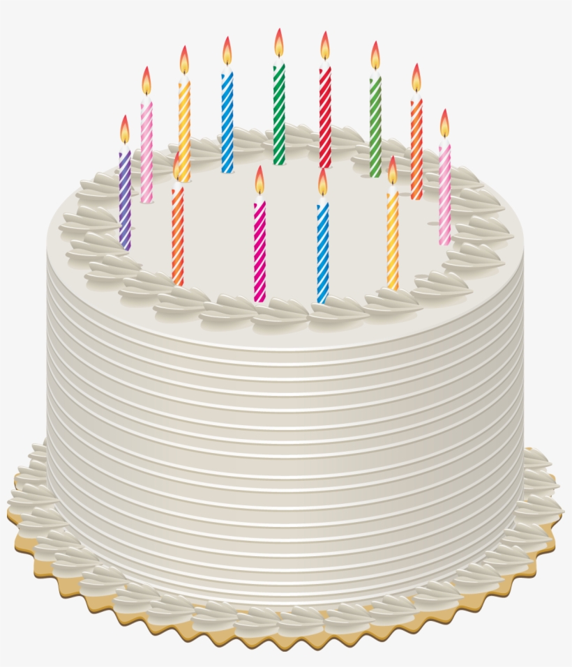 Birthday Cake With Candles Clipart - Birthday Cake Png, transparent png #591524