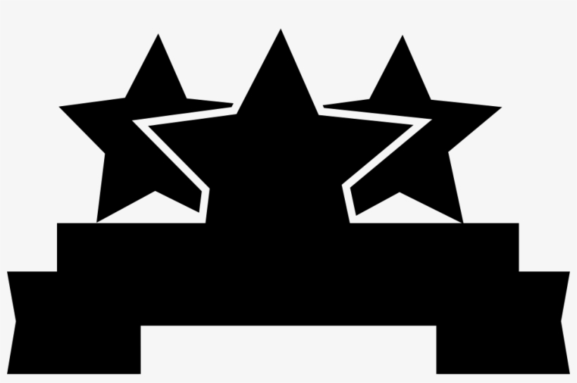 Ribbon Banner With Stars - Symbol, transparent png #591800