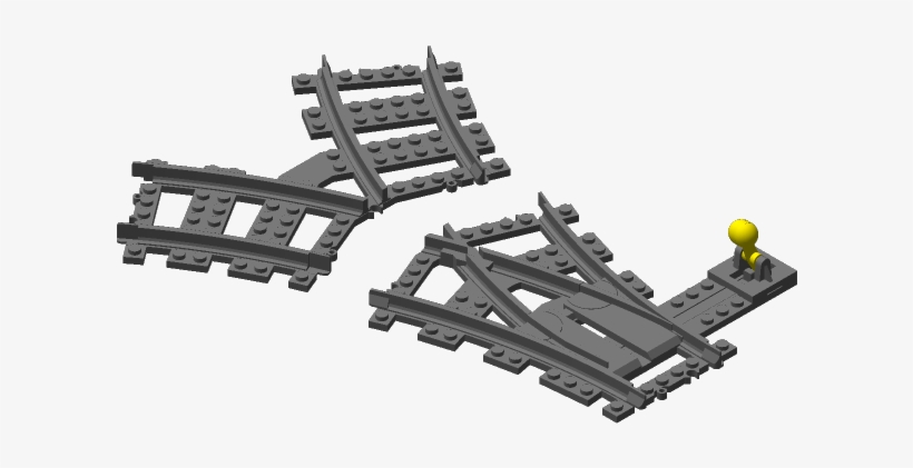 The Wye Switch Is Modular So Parts Can Be Used To Build - Lego Tracks Switches, transparent png #592090