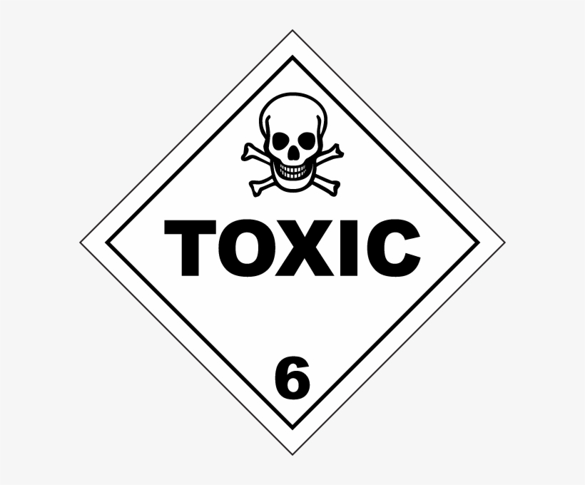 Toxic Class 6 Placard - Poison And Infectious Substances, transparent png #592439