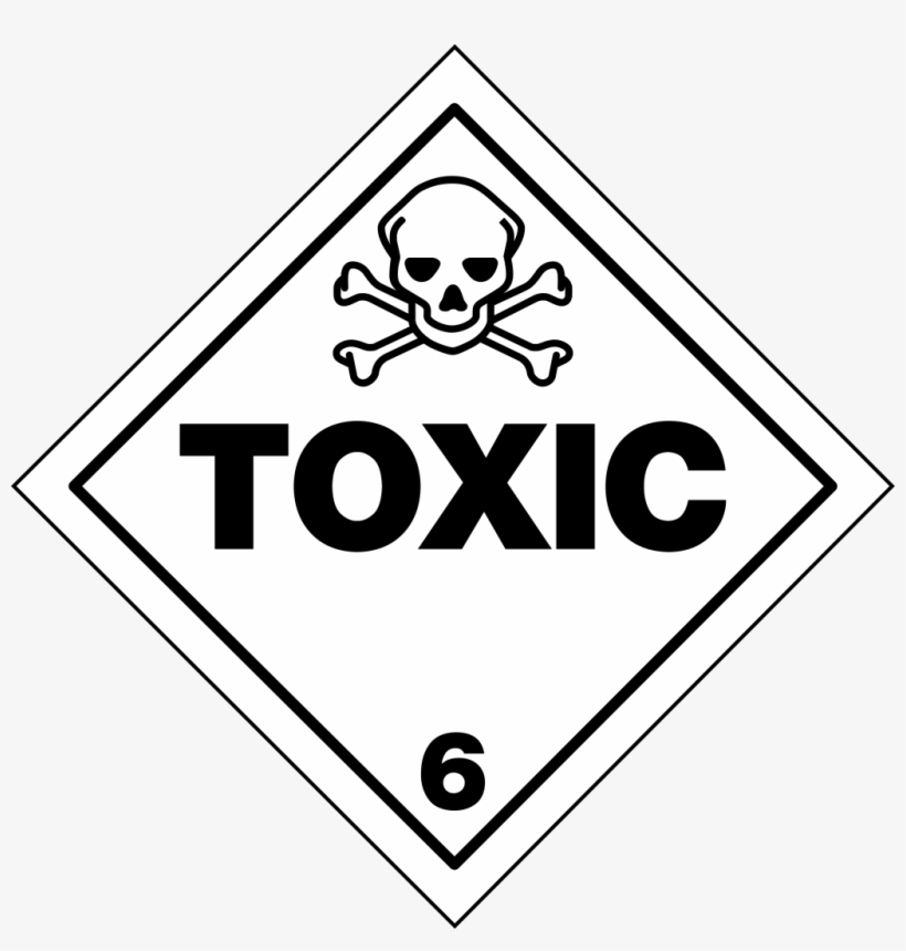 Hazmat Class 6 Toxic - Toxic Placard, transparent png #592485