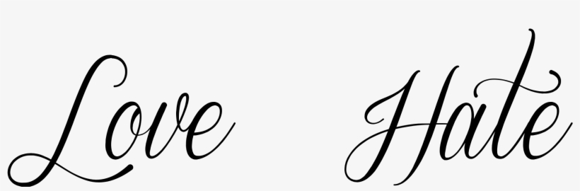 Tattoo Fonts Love Hate - Life Is Beautiful In Cursive, transparent png #593295