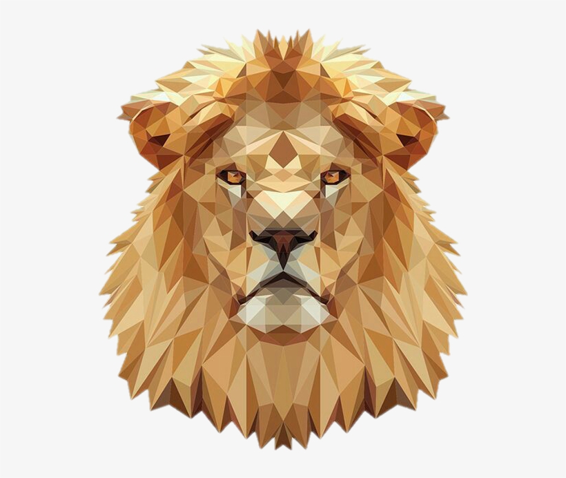 Geometric Lion Png Png Library - Geometric Lion 3d, transparent png #593439