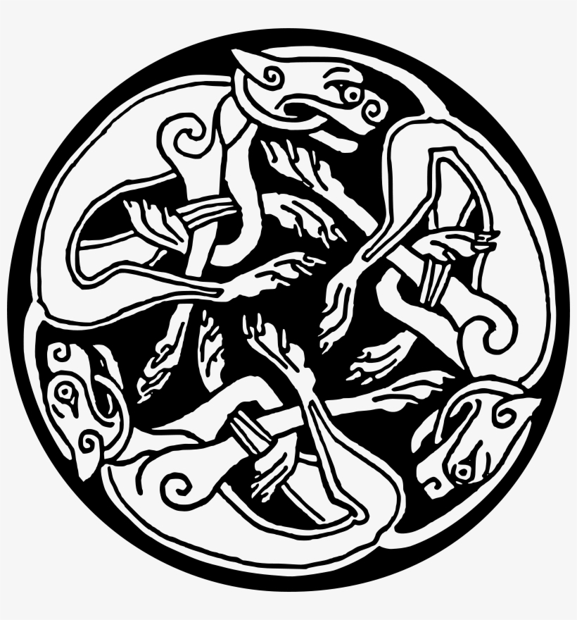 Design Featuring Three Intertwined Dogs Logomania Pinterest - Celtic Dogs Throw Blanket, transparent png #593532