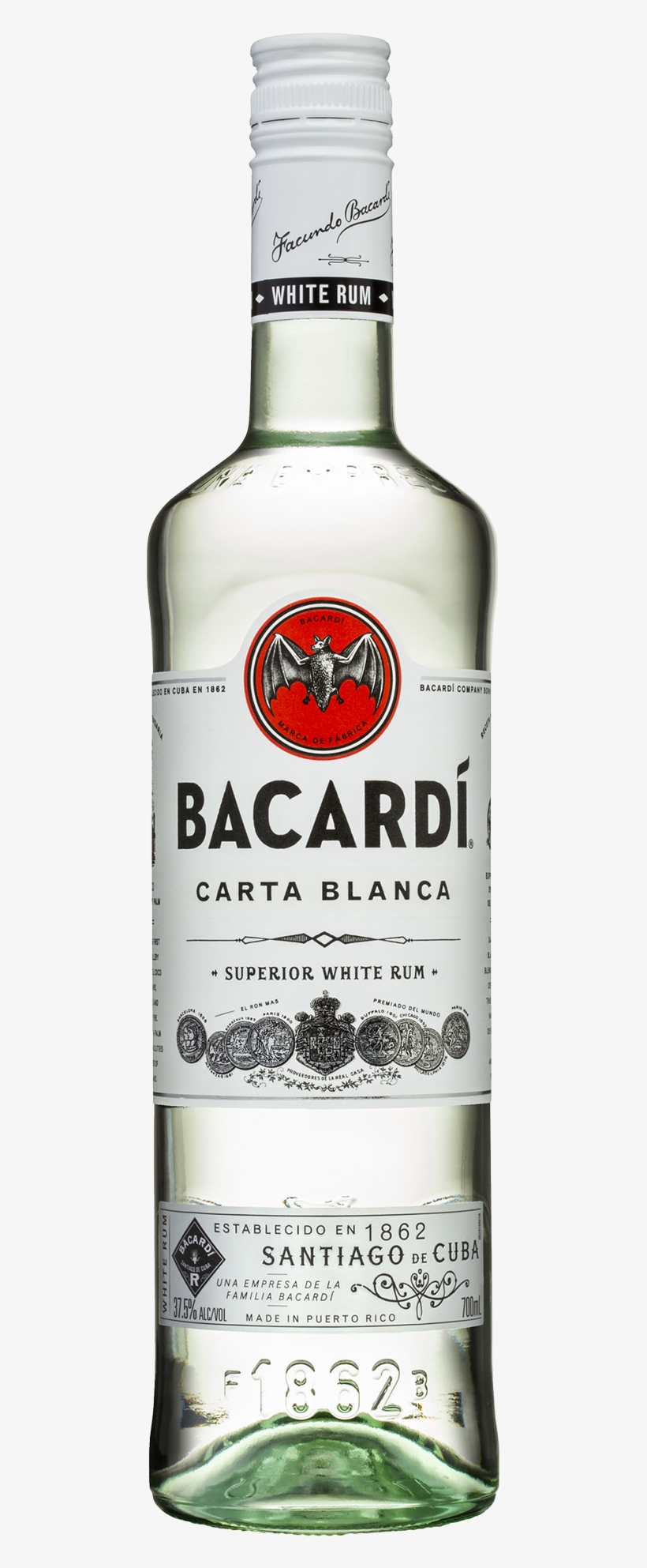 Bacardi Superior White Rum 700ml - Bacardi Carta Blanca Rum 70cl, transparent png #593765